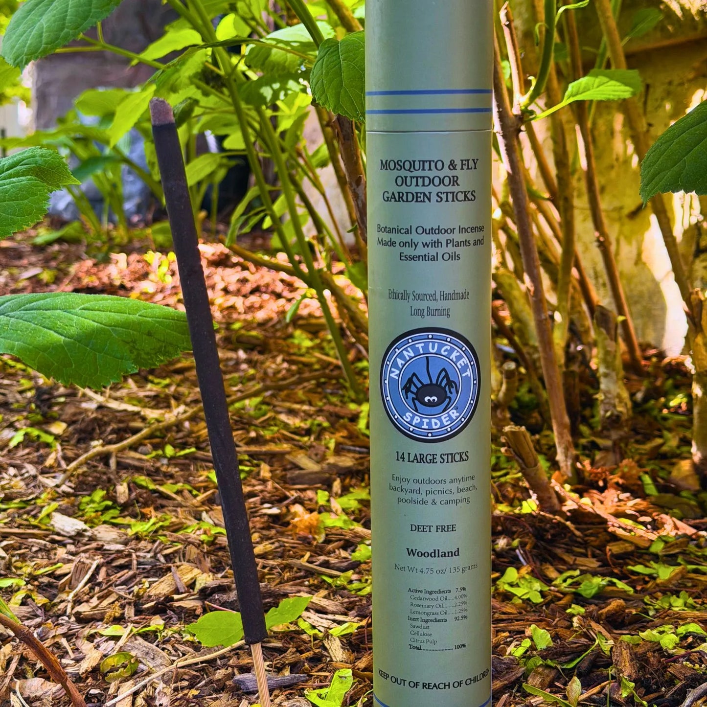 Mosquito Repellent & Fly Repelling Outdoor Garden Incense Sticks (14 Stick Tube)