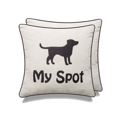 Home and Dog Throw Pillow - Set of 2