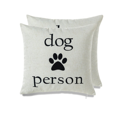 Home and Dog Throw Pillow - Set of 2