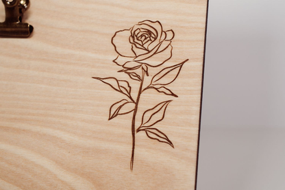 Wooden Message Board With Clip