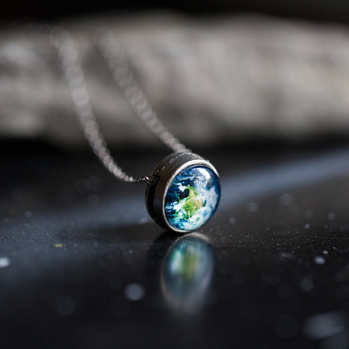 Space Necklace - Pick Your Planet or Nebula Slide Galaxy Pendant