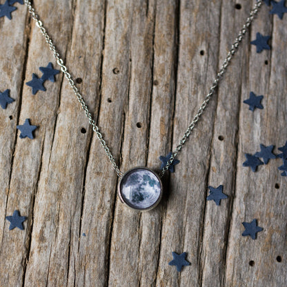 Space Necklace - Pick Your Planet or Nebula Slide Galaxy Pendant
