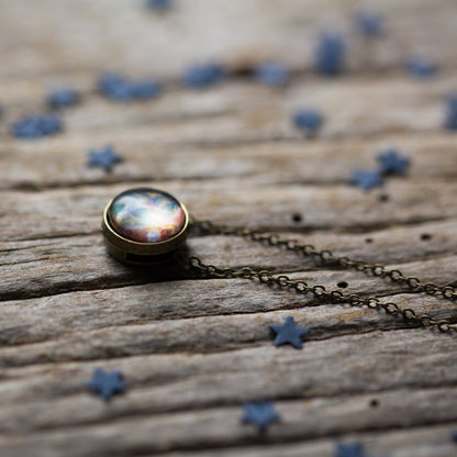 Space Necklace - Pick Your Planet or Nebula Slide Galaxy Pendant