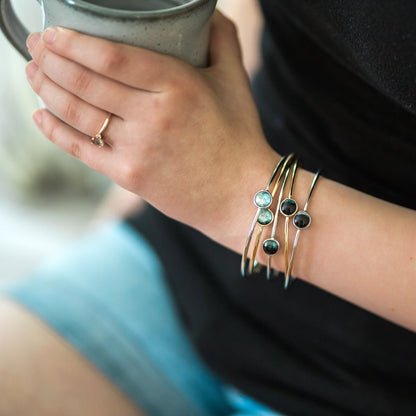 CLEARANCE My Moon Custom Stacking Bangle Bracelet