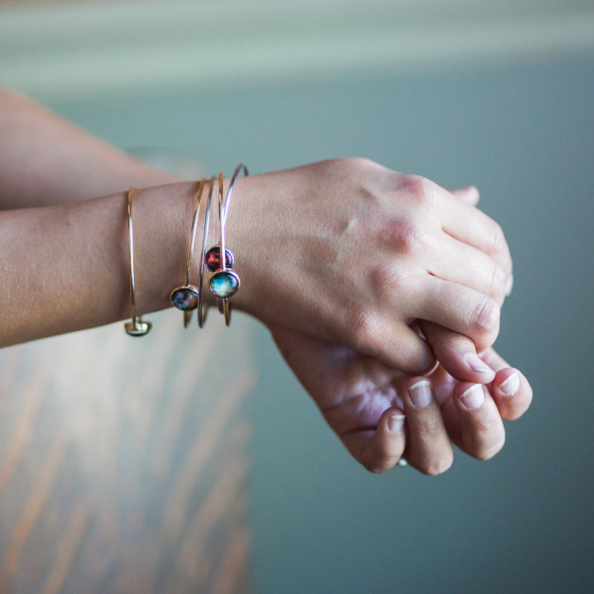 CLEARANCE Galaxy Stackable Bangle in Gold or Silver