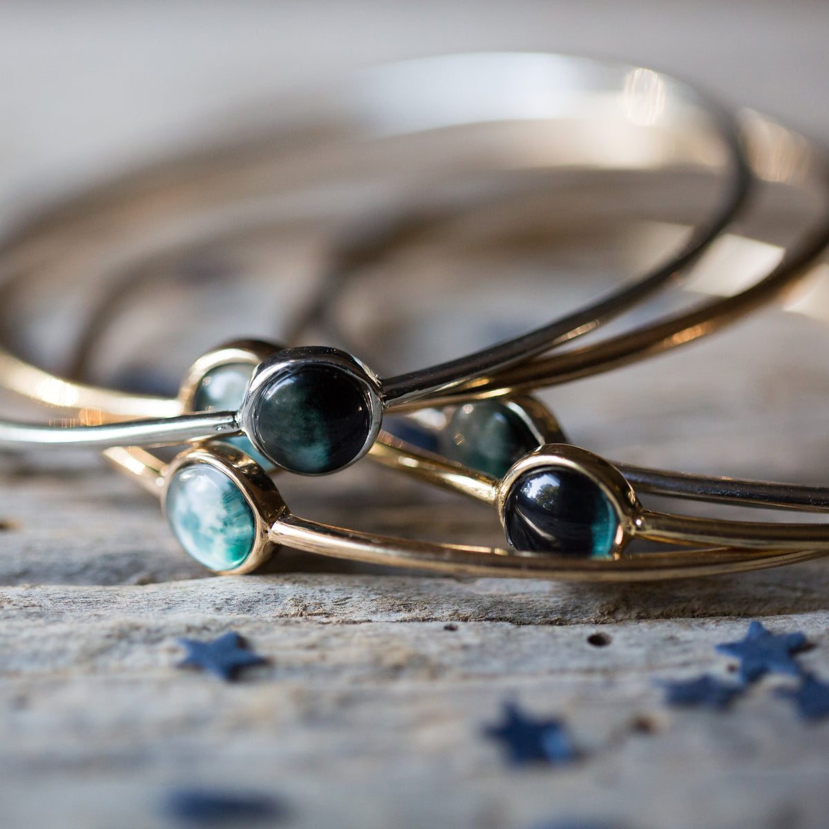 CLEARANCE My Moon Custom Stacking Bangle Bracelet