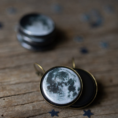 Interchangeable Moon Phase Earrings