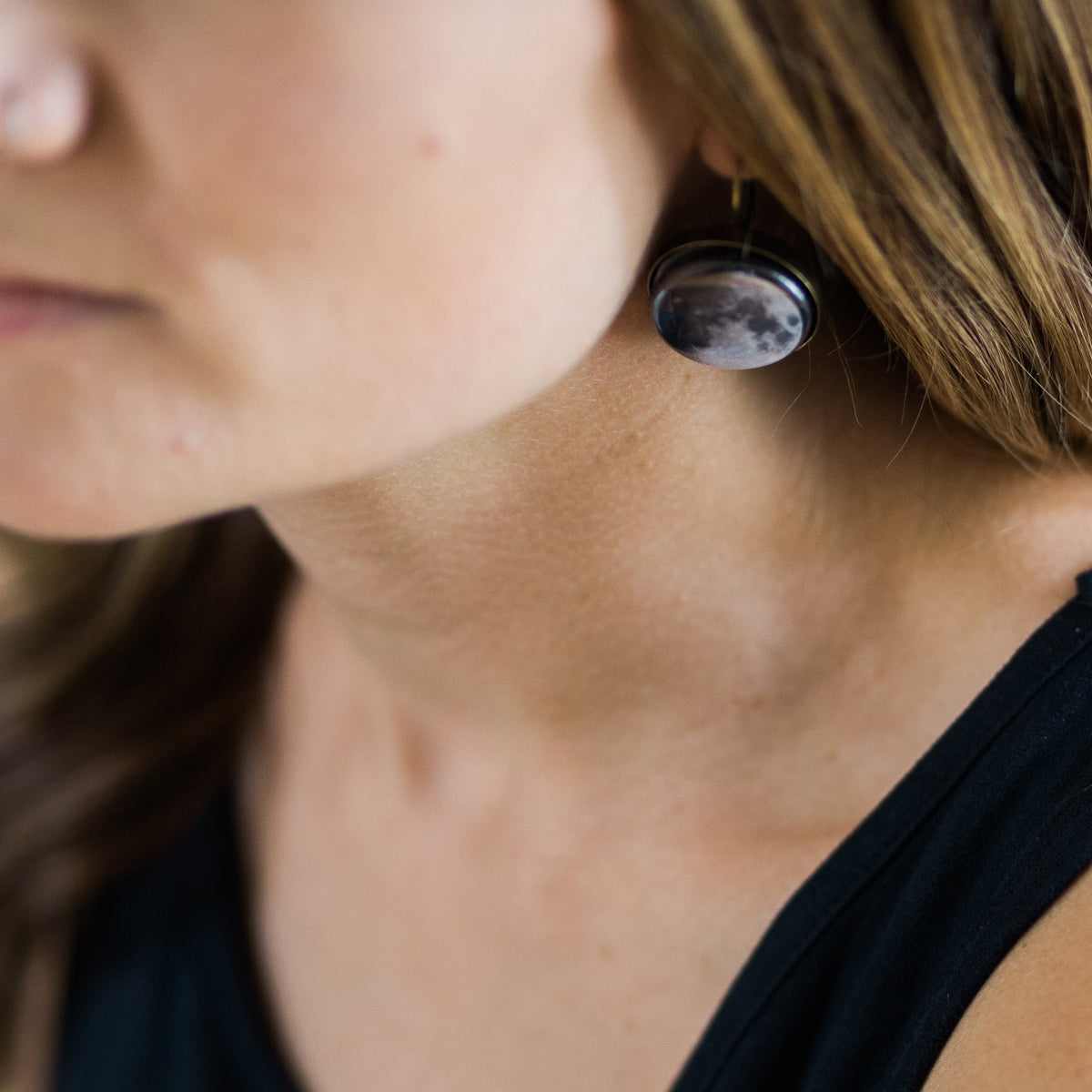 Interchangeable Moon Phase Earrings