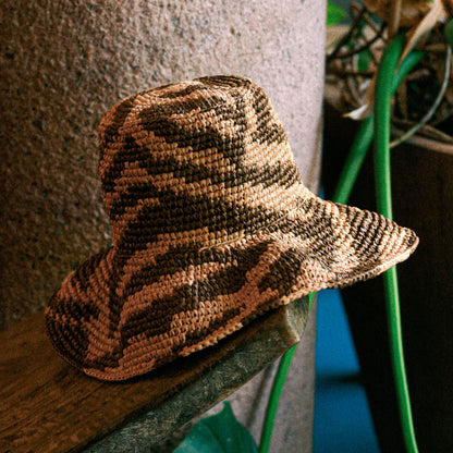 The Zenda Wide Brim Raffia Rancher Hat in Brown