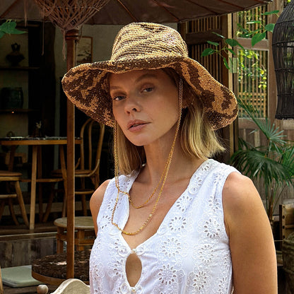 The Zenda Wide Brim Raffia Rancher Hat in Brown