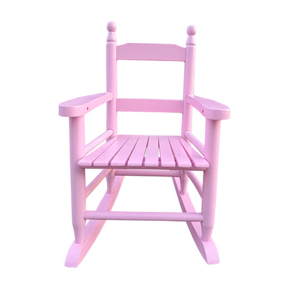 Children's Rocking Chair Light Pink Solid Wood Durable Indoor Outdoor
