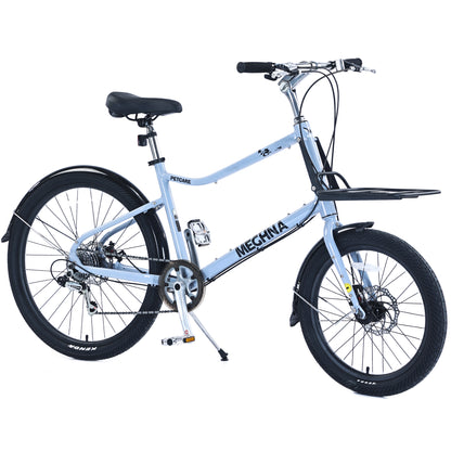7 Speed, Aluminum Alloy  Frame, Multiple Colors 26 Inch Bike,Cargo Bike for Women and Men