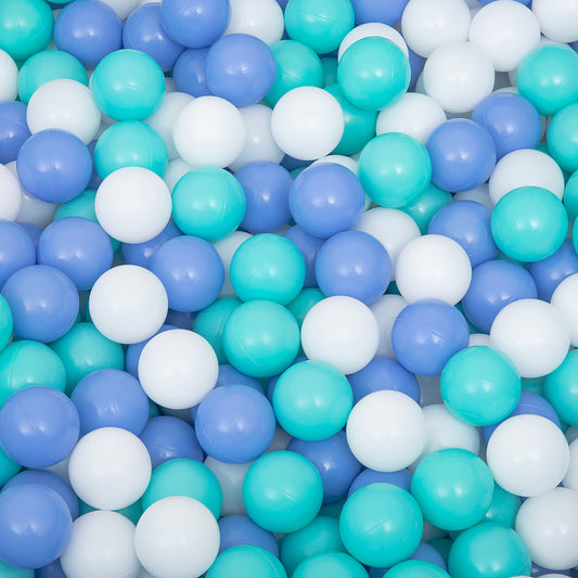 Ball Pit Balls 1000 Count for Kids, Colorful Phthalate Free BPA Free Baby Toddler Play Balls for Kids Toddlers - Safe, Crushproof, Lightweight, Durable Spheres-Blue&White