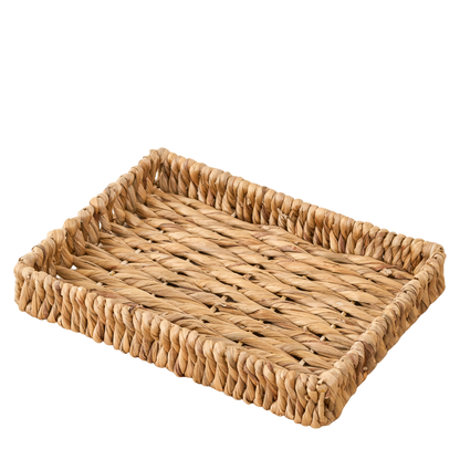 Water Hyacinth Woven Rectangular Kitchen and Serving Trays (Set of 2)