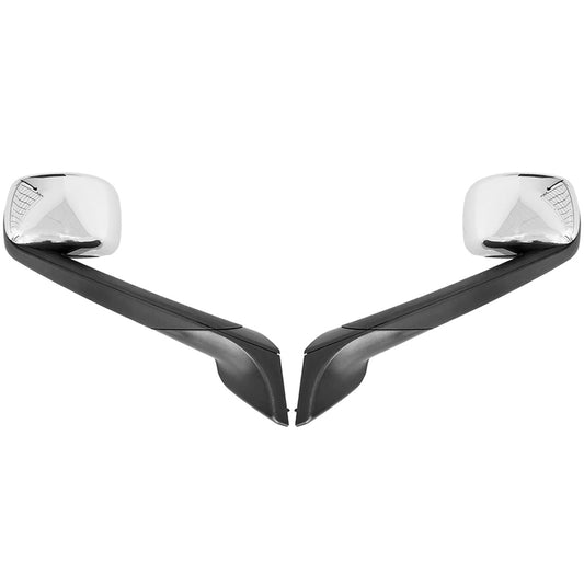 Chrome Hood Mirrors Compatible With New Freightliner Cascadia 2018-2021 Pair