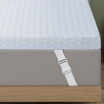 3 Inch Mattress Topper Twin - Cool Gel Memory Foam Mattress Topper, Extra Firm Bed Topper, CertiPUR-US Certified