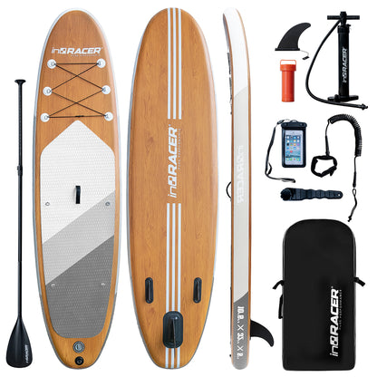 inQracer 11'/10'6' Inflatable Stand Up Paddle Board with Free Premium SUP Accessories & Backpack
