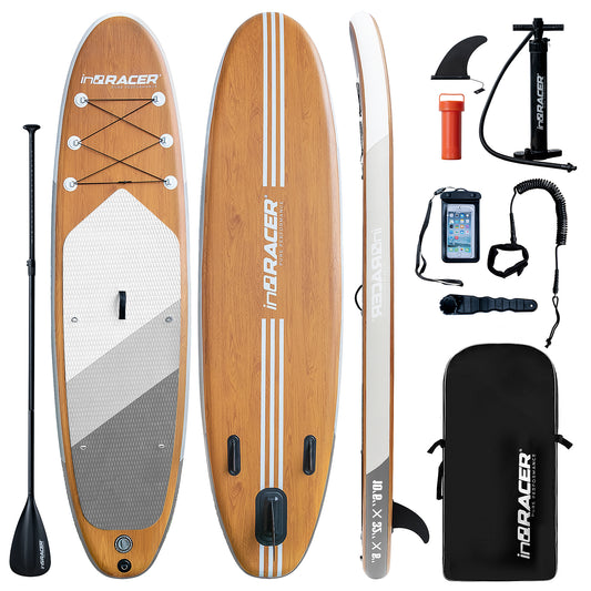 inQracer 11'/10'6' Inflatable Stand Up Paddle Board with Free Premium SUP Accessories & Backpack