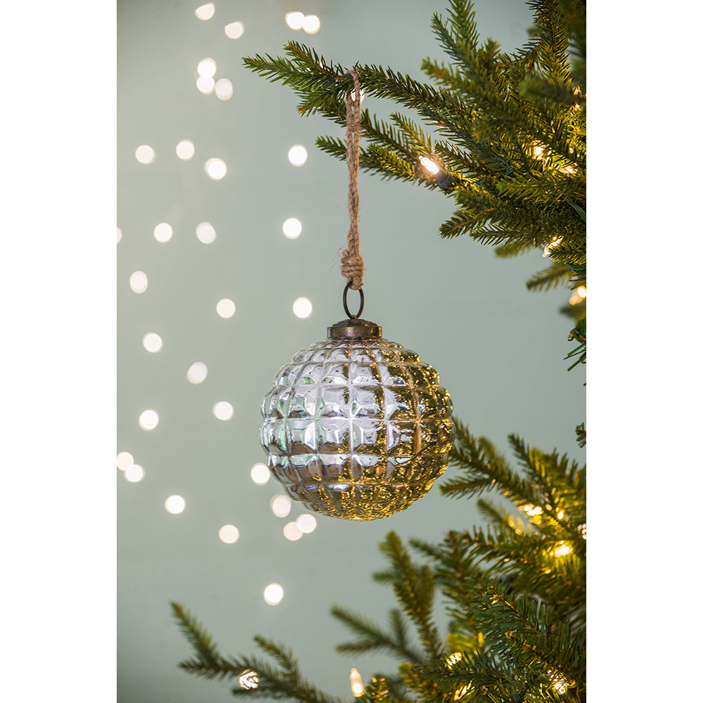 D4.7' Christmas Ball Ornaments, Glass Decorative Hanging Ball Christmas Tree Ornaments for Holiday Party Decorations, Set of 4