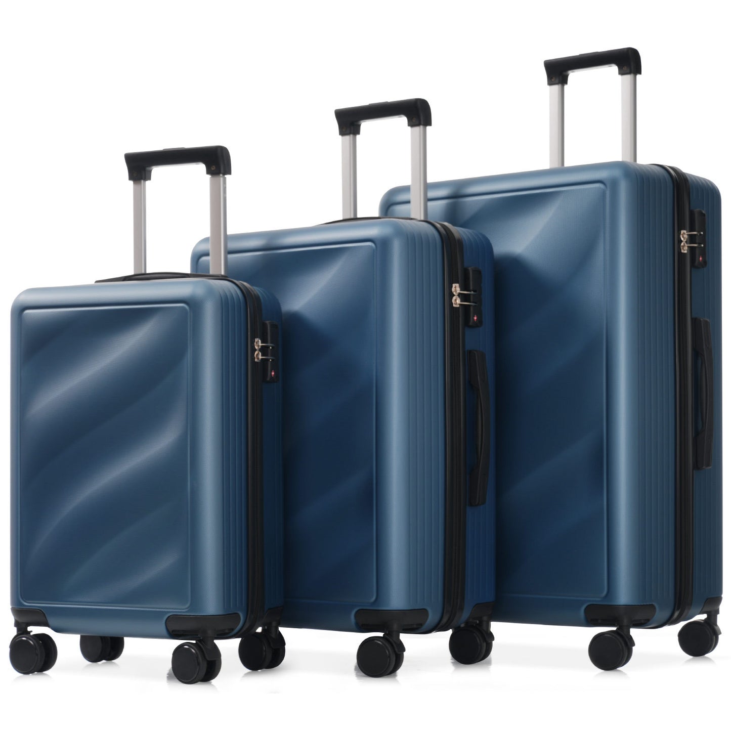 Luggage Set 3 Piece, Lightweight Durable ABS Suitcases with Spinner Wheels and TSA Lock, Carry-on & Checked Travel Luggage (20'/24'/28')
