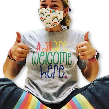 All Are Welcome Here Classic Tee