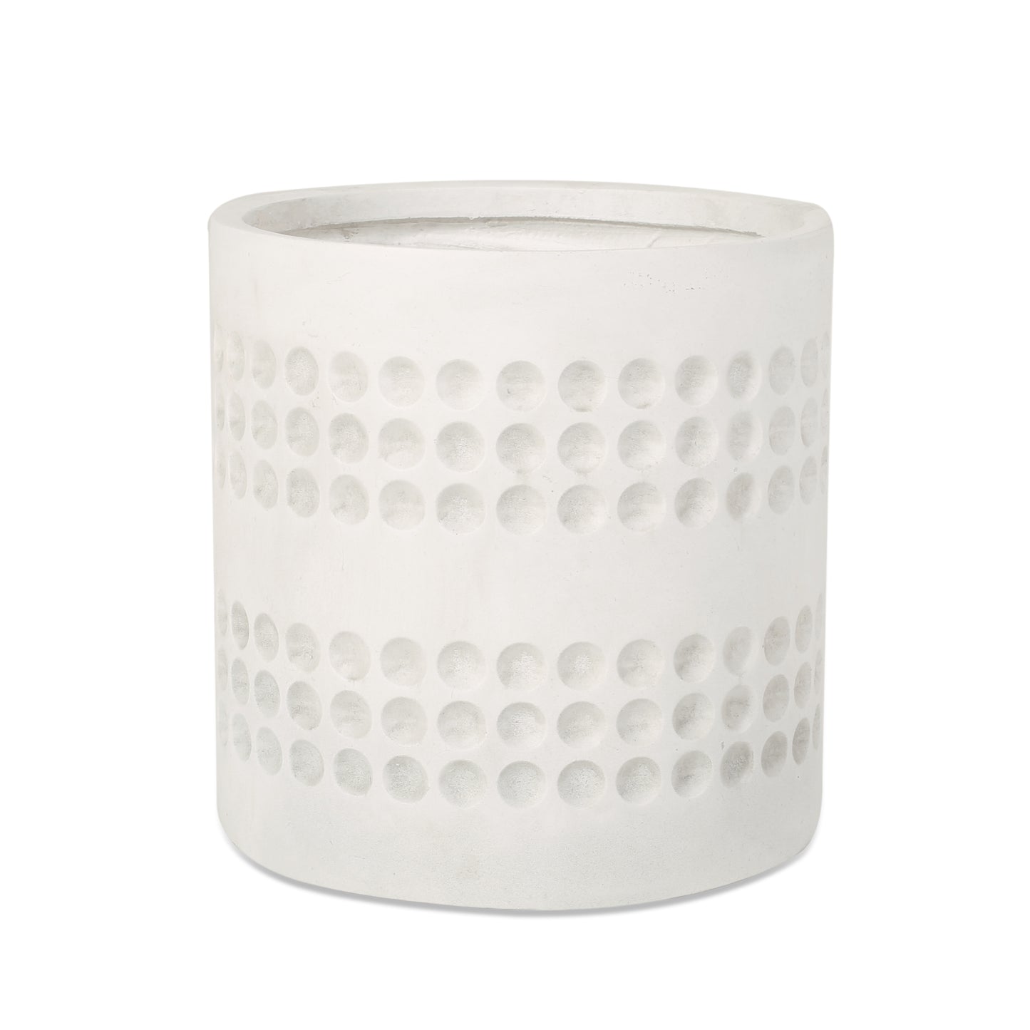 14.75-inch Cube Antique White MGO Planter