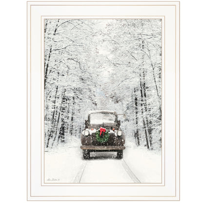 'Antique Christmas' by Lori Deiter, Ready to Hang Framed Print, White Frame