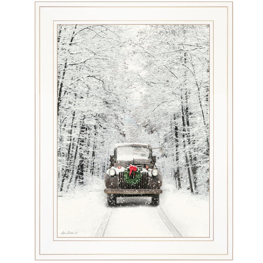 'Antique Christmas' by Lori Deiter, Ready to Hang Framed Print, White Frame