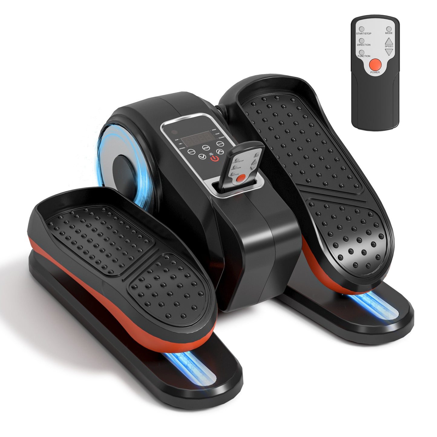 Under Desk Elliptical Machine - 12 Speeds, Remote Control, Bidirectional Pedals , Silent Seated Exerciser for Seniors & Rehabilitation