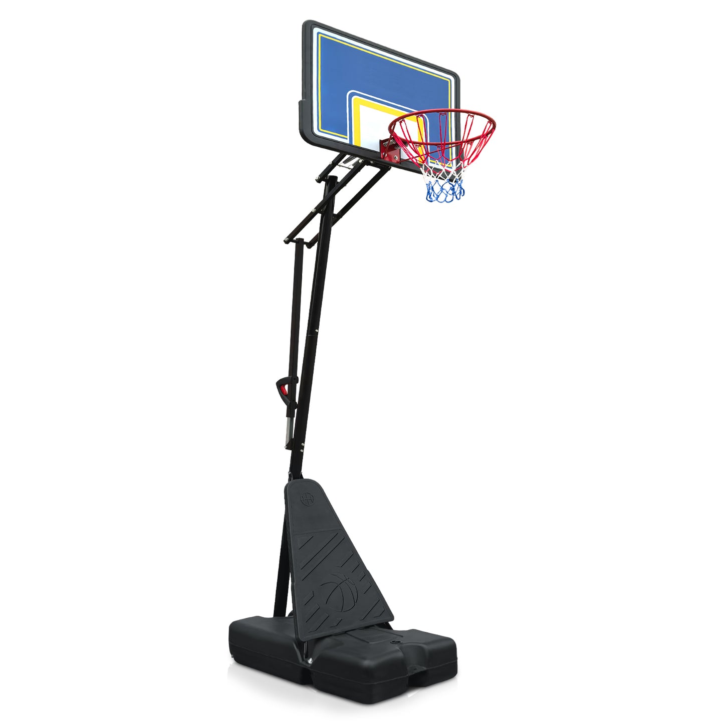 Portable Basketball Hoop for Youth Adults & Professional Match,Adjustable Height 8.04 ft to 10.01 ft,39 inch Backboard with Rebound System, Indoor/Outdoor Basketball Goal with Rebound Board and Wheels