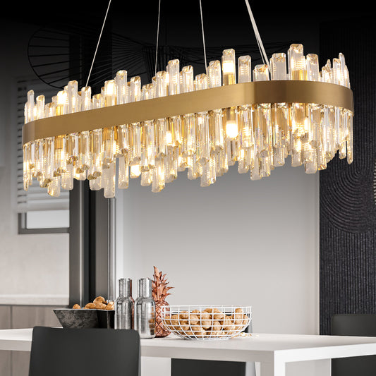 36-Inch Modern Luxury Gold Crystal Chandelier for Dining Room, 24-Light French Empire Ceiling Light with Premium Crystals, Elegant Statement Lighting for Living Room or Bedroom