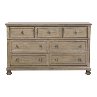 Classic Bedroom Furniture 1pc Dresser with 7 Drawers and Jewelry Tray Traditional Design Furniture Gray Finish