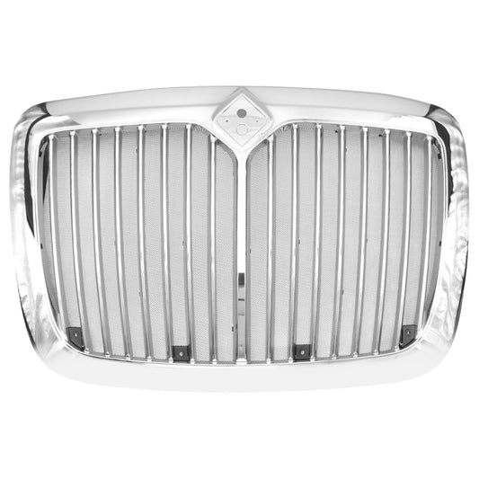 Chrome Front Grille Compatible With International Prostar 2008-2018 With Bug Screen