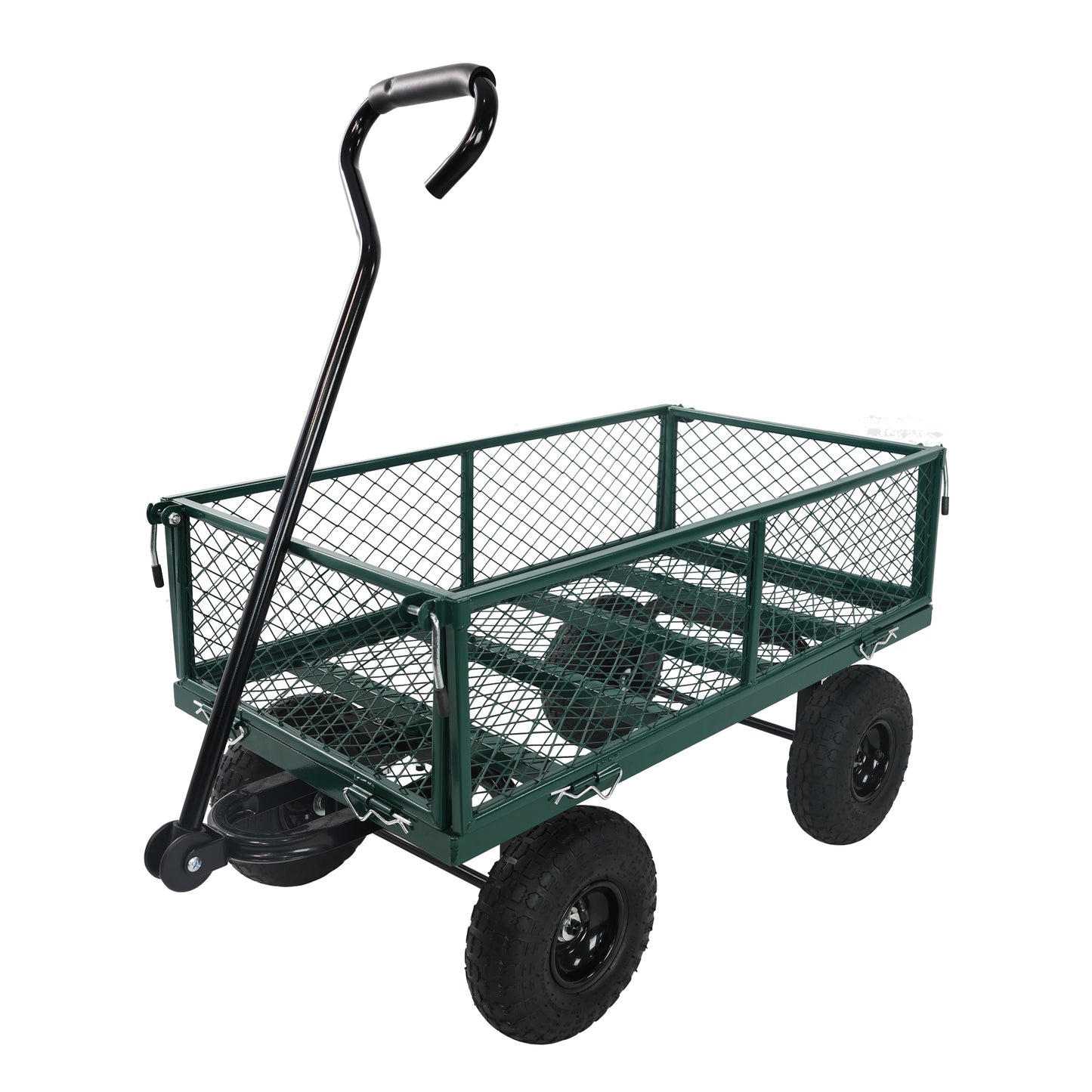 Wagon Cart Garden cart trucks make it easier to transport firewood (green)