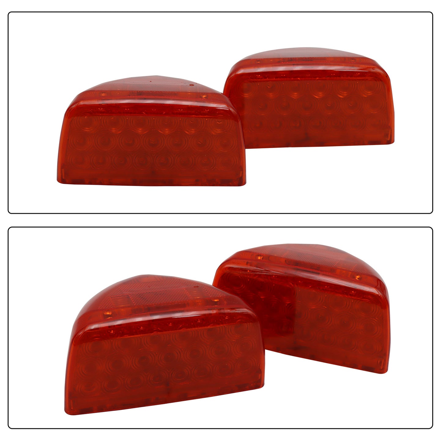 Compatible With Peterbilt Turn Signal Lights 31 LED Triangle Amber LED+Amber Lens 2Pcs