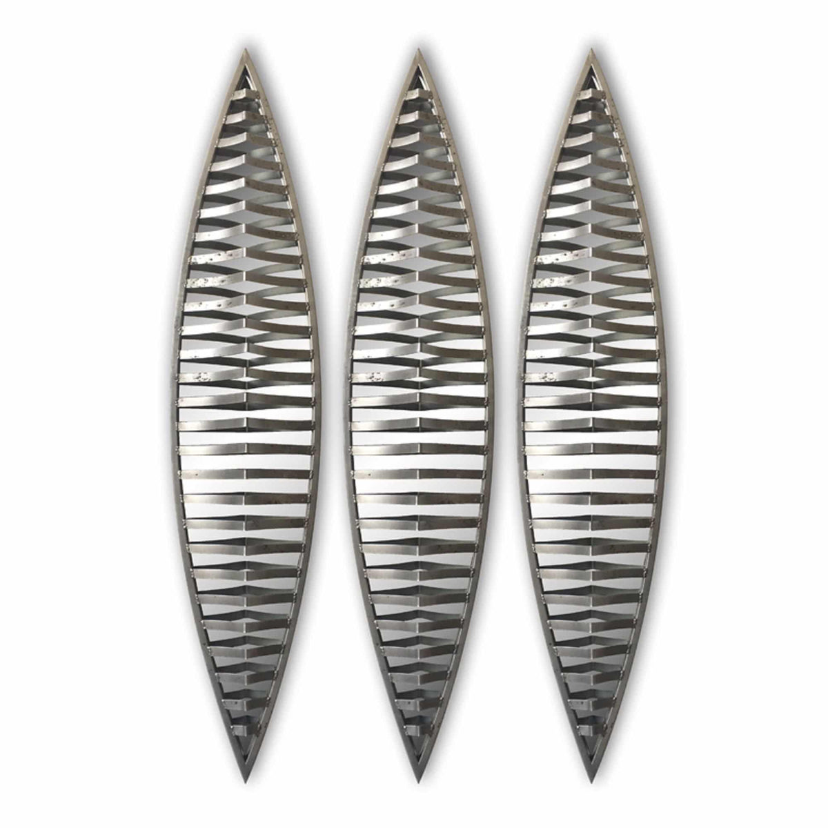 Wall Mirror - Decorative Metal Wall Mirror, Set of 3pcs