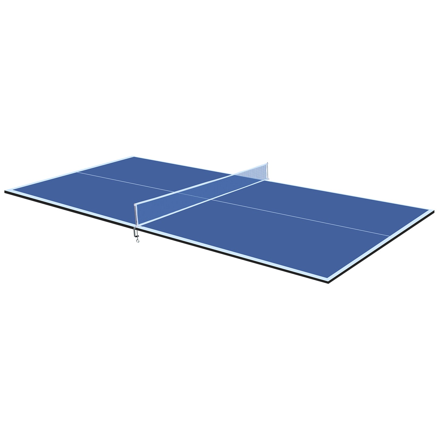 8ft Blue Mid-Size Ping Pong Conversion Top Foldable & Portable Table Tennis Table Top for Indoor Games