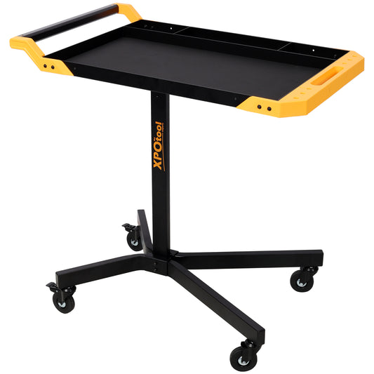 Adjustale Height Mobile Work Table,Rolling Tool Tray Table,Repair Shops, and DIY, Portable