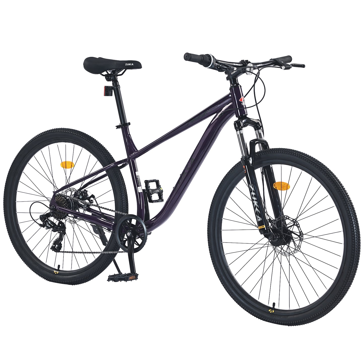 27.5 Inch Wheels 8 Speed Mountain Bike, for Men Women Boys and Girls, Front Suspension, Steel Frame