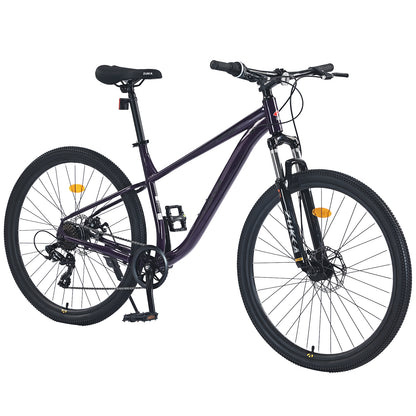 27.5 Inch Wheels 8 Speed Mountain Bike, for Men Women Boys and Girls, Front Suspension, Steel Frame