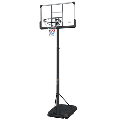 DOUBLE FISH[Adjustable Basketball Goal] Height Adjustable 6.5 Ft-10 Ft Basketball Hoop - 44'' Basketball Rebound, Portable Wheels, And Sturdy Base - Rust-Proof For Adults And Youth