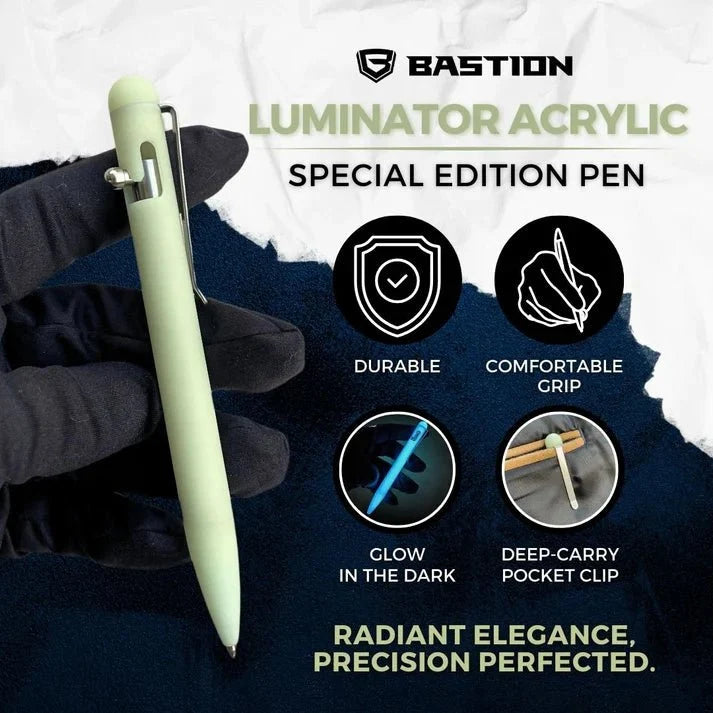 LUMINATOR ACRYLIC (Glow in the Dark) - SPECIAL EDITION BASTION® BOLT ACTION PEN