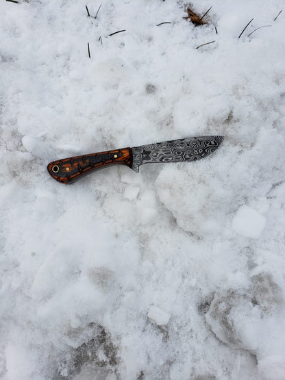Damascus Knife Perfect Utility Neck Knife TD-239