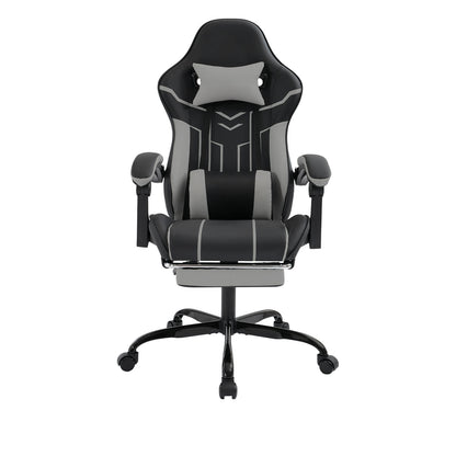 Gaming chair, Computer chair Ergonomic chair with footrest Office chair Ergonomic computer chair with lumbar backrest Blackgray