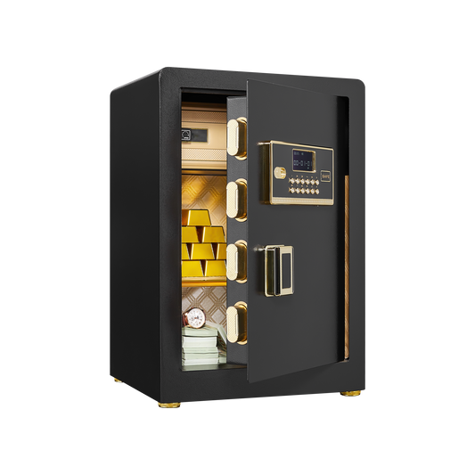 Solid Alloy Steel Office Hotel Home Safe, Security Digital Safes Box with Electronic Keypad, Spare Key, Smart Alert, Mute Mode, Anti-Theft Safe for Document Money Valuable