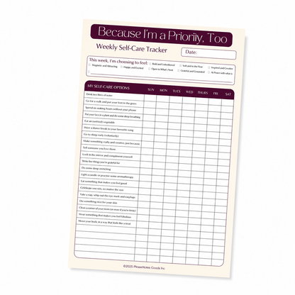 Because I’m a Priority, Too – Weekly Self-Care Tracker
