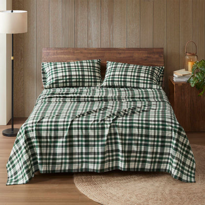 3 Pieces Twin 100% Cotton Flannel Printed Sheet Set,Finton