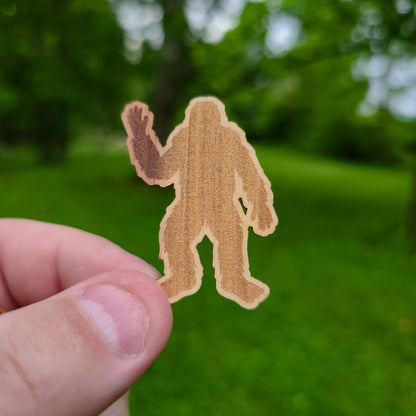 Wood Sticker | Bigfoot Sasquatch | Cedar Paduk Cherry Maple Hickory