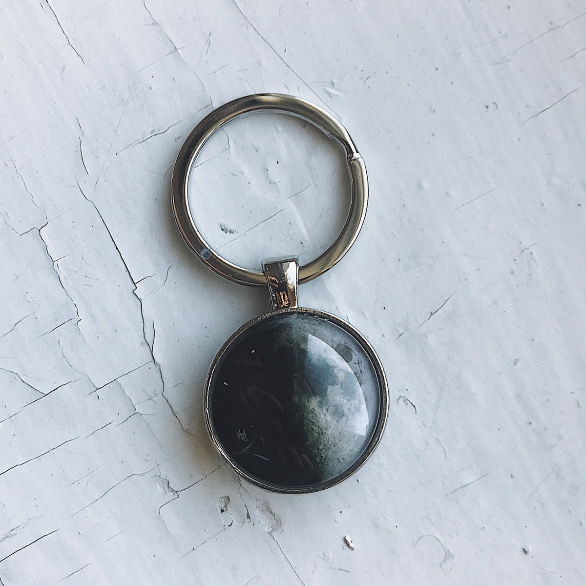 My Moon Double Sided Keychain With Two Custom Lunar Phases