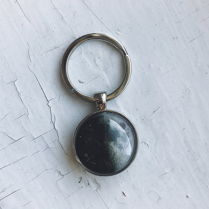 My Moon Double Sided Keychain With Two Custom Lunar Phases